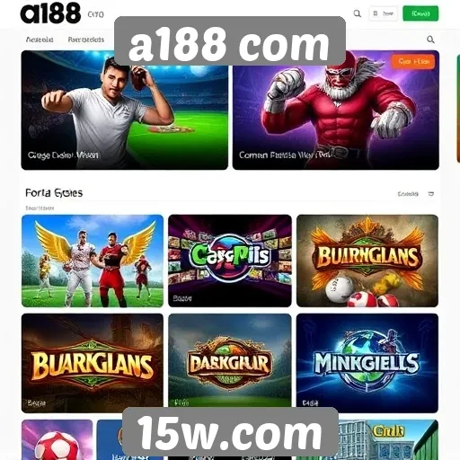 diversidade de jogos disponíveis no a188 com